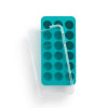 LEKUE - Ijsblokjesvorm rubber - blauw mt deksel - 18 ijsblokken