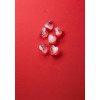 LEKUE - Ijsblokjesvorm rubber - rood met deksel - 14 hartjes