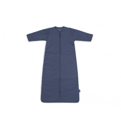 JOLLEIN Basic stripe - Slaapzak m/afritsbare mouwen 70cm - jeans blauw