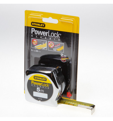 STANLEY Rolmeter m/powerlock - 5m
