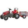 ROLLY Junior RT tractor met aanhanger - rood