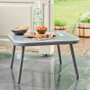 ZADAR tafel aluminium outdoor - 61x61x 35.5cm - licht grijs