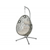 Egg chair figari wicker hangend - 95x198cm - grijs