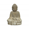 Boeddha beeld - 21x14x30cm - wit antiek TU UC