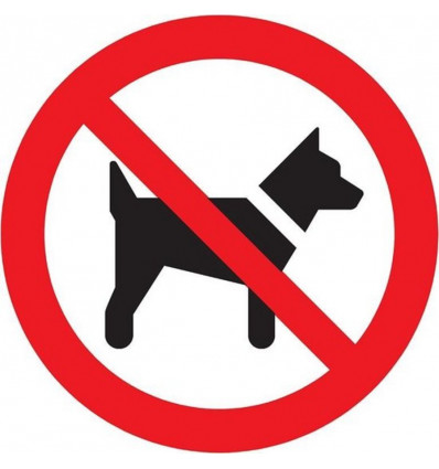 PICKUP Verboden voor honden - rond - 18 cm