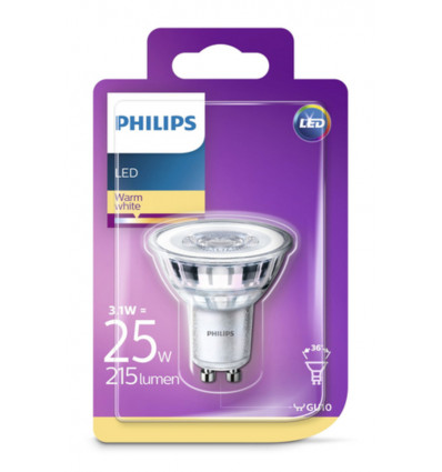 PHILIPS LED Lamp classic 25W GU10 WW 36D ND SRT4 8718699773656
