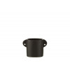 JLINE Pot Renaissance - 17.5x3.8x12.8cm - keramiek zwart