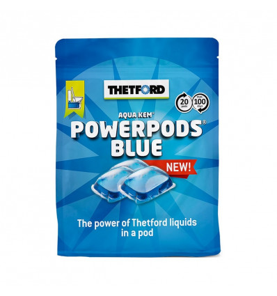 THETFORD Power pods 20stuks - blauwe toiletvloeistof/ 1 dosis-5dagen 1516359