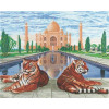Crystal Art kit - Taj Mahal tijgers - 40x50cm
