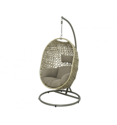 Egg chair palermo wicker - 121x105x196cm hangend - zand