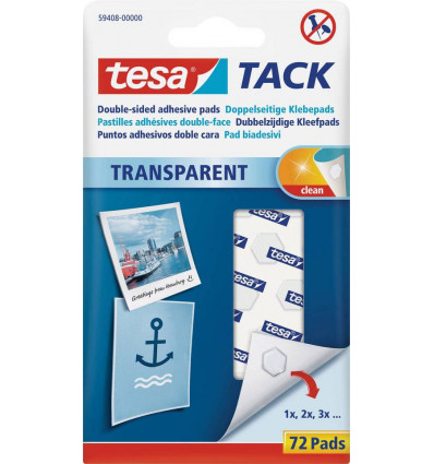 TESA TACK - dubbelzijdige kleefpads transparant