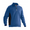 JOBMAN Sweatshirt 1/2 sluiting - XXL - blauw/zwart TU LU
