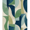 NOMAD Dufy - groen/blauw behangpapier