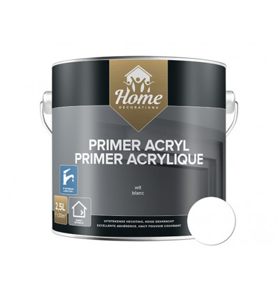 HOME Primer hout waterbasis - 2.5L wit