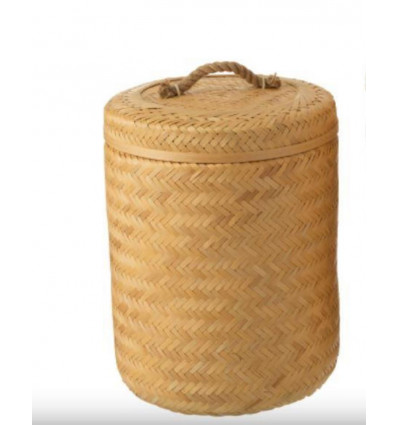 JLINE Opbergmand bamboe rond- S 33x33x45cm - naturel