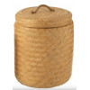 JLINE Opbergmand bamboe rond- L 45x45x57cm - naturel