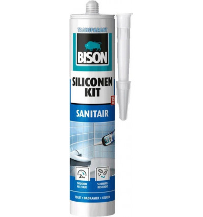 BISON Siliconekit sanitair - koker 300ml - grijs