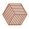 ZONE Hexagon potonderzetter - terracotta