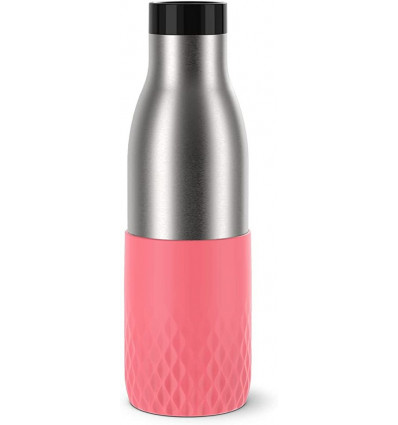 Emsa drinkfles 0.5L - bludrop stainless steel - roze