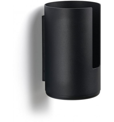 ZONE Rim toiletrolhouder - zwart reserverolhouder H21.8x13.2cm diameter - alu