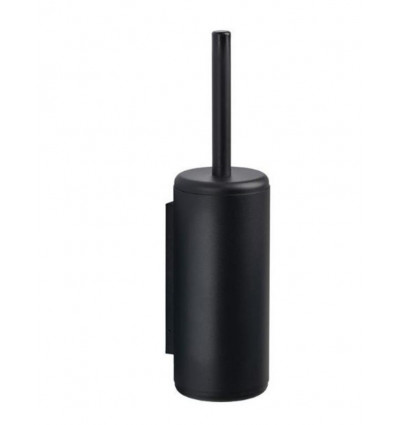 ZONE Rim toiletborstelhouder - zwart wandmodel diameter 10.5cm H38.2cm