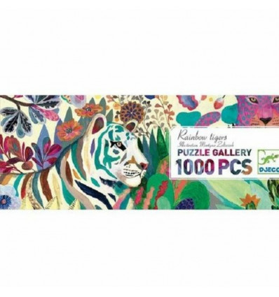 DJECO Puzzel gallery - Rainbow tigers 1000st.