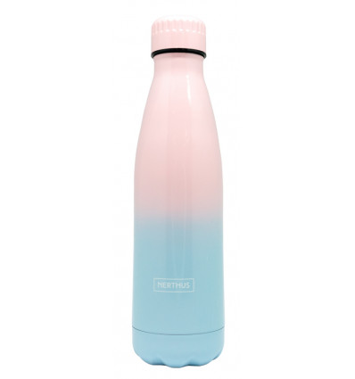 NERTHUS Drinkfles vacuum 500ml - kleur verloop paars warm & koud