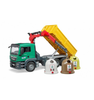 BRUDER - MAN TGS Tow truck with recycle containers