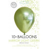 FIESTA 10 ballonnen 30cm - mirror licht groen