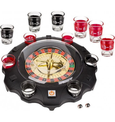 Drinkspel elektronisch roulette - 6 glaasjes