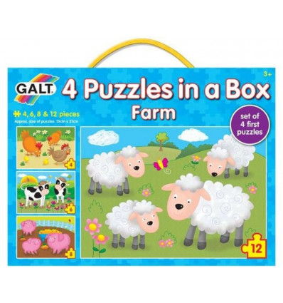 GALT 4 puzzels in box - Boerderij 10062215 10098028