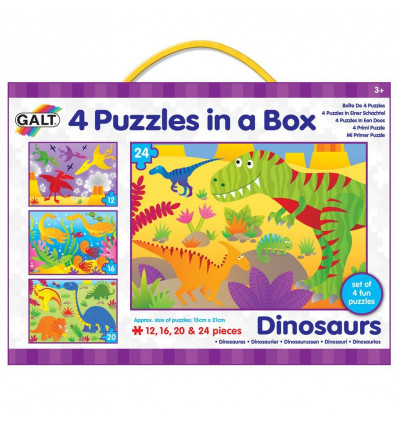 GALT 4 puzzels in box - Dinosaurussen