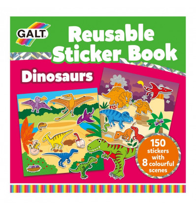 GALT Stickerboek - Dinosaurussen ( herbruikbare stickers)