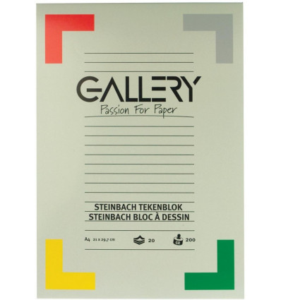 GALLERY Steinbach - tekenblok gekor. A4