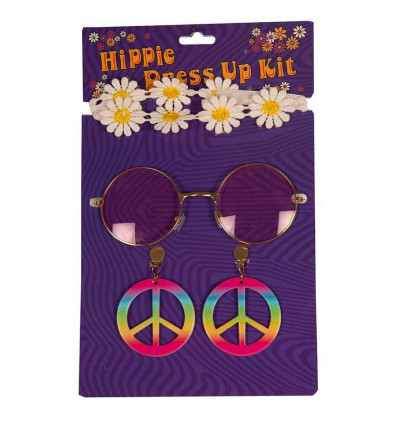 Verkleed set hippie vrouw - accessoires