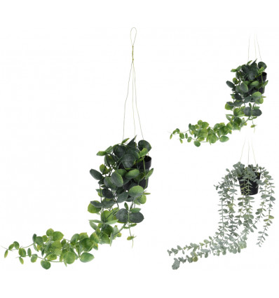 ARTIFICIAL PLANTS Kunst hangplant in PP pot - 56cm