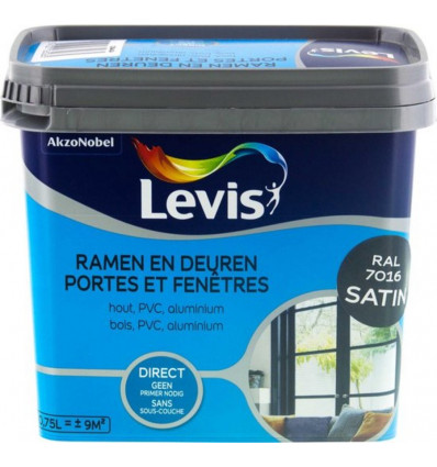 Levis SIMPLY REFRESH Ramen&Deuren 750ml - satin dark grey