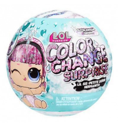 LOL Surprise - Glitter color change lil sister ass. (prijs per stuk)