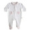 BABY GI Pyjama katoen strepen - wit/roze - 3M