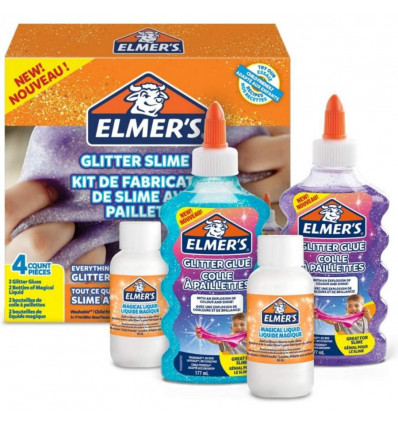 ELMER'S Glitter slijm - Set 8dlg