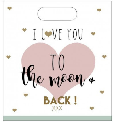 Luxe zakje - I love you to the moon and back