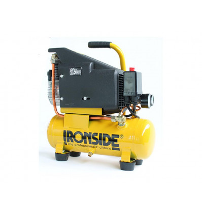 IRONSIDE Compressor zonder olie 1100W 6L8Bar 180L/Min 96dB 1.5HP Uni kop 10Kg