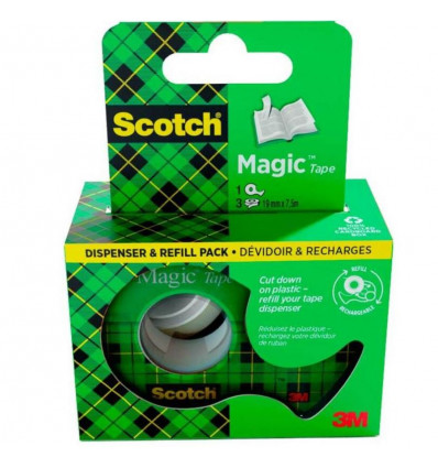 SCOTCH Afrol plakband dispenser - magic + 2 navullingen