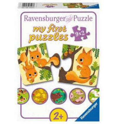 RAVENSBURGER Puzzel - Dieren en hun kleintjes