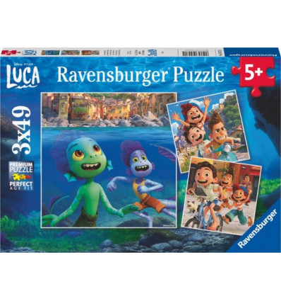 RAVENSBURGER Puzzel - Disney Pixar Luca's avonturen 3x49st