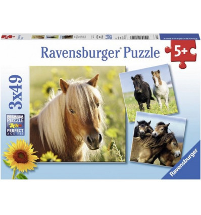 RAVENSBURGER Puzzel - Schattige pony's