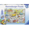 RAVENSBURGER Puzzel - Voertuigen in de stad 100 XXL