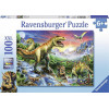 RAVENSBURGER Puzzel - Bij de dinosaurus 100 XXL