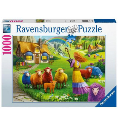 RAVENSBURGER Puzzel- De kleurrijke wolwinkel 1000st