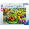 RAVENSBURGER Puzzel- De kleurrijke wolwinkel 1000st